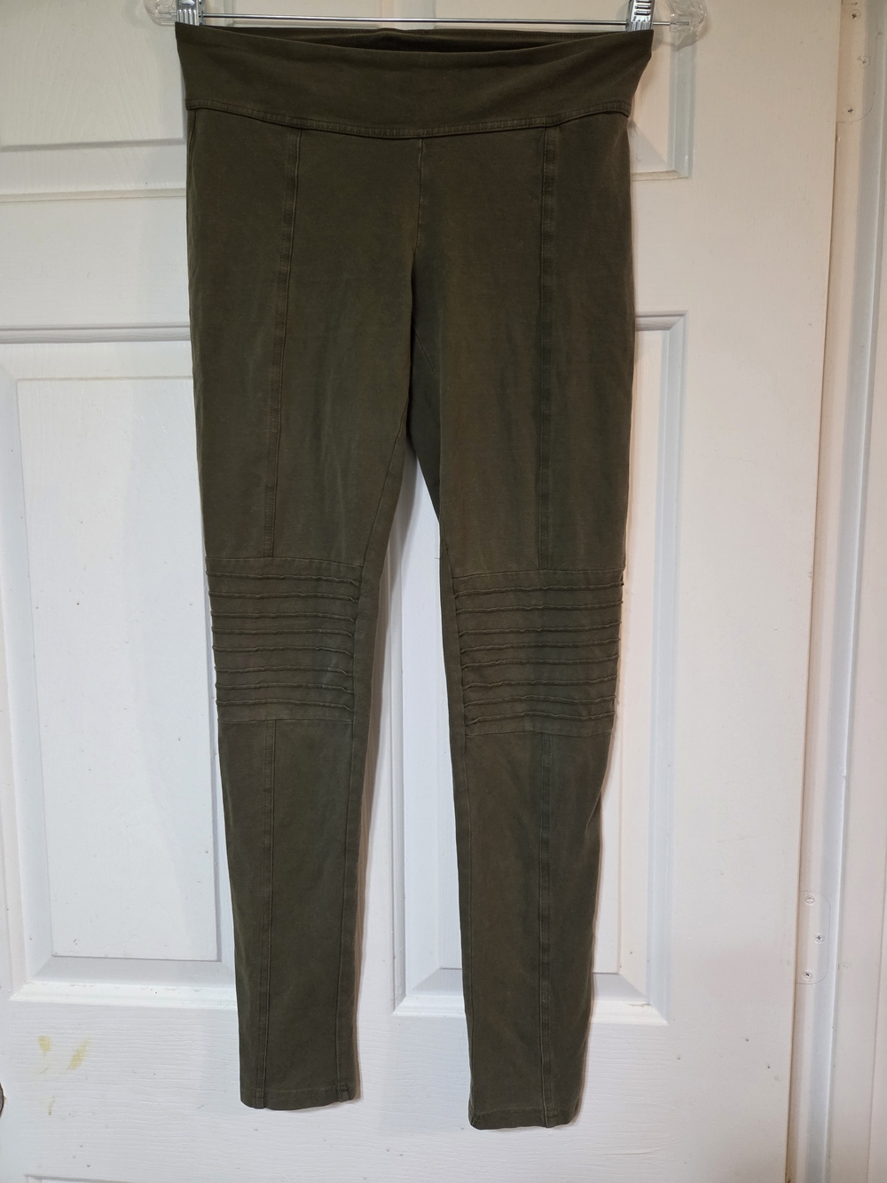Abound Olive Green Moto-Stitch Jeggings